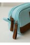 Faber-Castell Double Compartment Pen Bag Turquoise with Pastel Suede Detail - 7