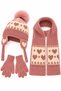 Girl's Scarf Hat Gloves 3-Piece Set - 2