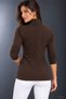 Striped Touch - Women's Stand Collar Blouse with Vertical Stitching Detail - 2