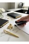 Luxury Office Gift Set Stapler Staple Remover and Crystal Stone Pen Black Gold - 7