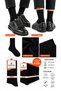 Burçak Men's Classic Cotton Long Socks 12-Pack – Breathable, Soft Textured, Flexible and Durable