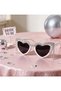 White Heart Sunglasses – with Rhinestones, Crystal Detailing, Bride to Be, Bachelorette, Birthday - 3