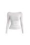 New Season Boat Neck Long Sleeve Women's Transparent Blouse 52115063 - 3