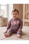 Baby Embroidered Baby Girl Set 3 Threaded 100% Cotton 6-9 Months 9-12 Months 12-18 Months 18-24 Months Top and Bottom 2-Piece Baby Girl Set Winter Baby Set Girl's Sweater Pajamas - 2