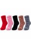 Women's 5-Piece Plush Home Sock Set |   Soft Fuzzy Winter Socks Red Pink Black Coffee &amp;