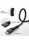 كابل USB من النوع C، عبوة من قطعتين بطول 1 قدم، كابلات قصيرة مجدولة من النايلون (أسود) - 4