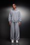 Men's Gray Basic Oversize Hoodie