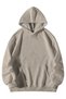 Unisex Cream Oversized Hoodie - Gojo Saturo Anime Printed 3 Thread Ş Fleece-Lined Streetwear Sweatshirt - 2