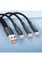 كابل USB-C متعدد الاستخدامات بطول 4 أقدام، كابل شحن 3 في 1 من USB-A إلى C، مقسم 3A، شحن سريع ونقل البيانات - 6