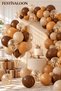 20-Piece Brown Sea Sand Caramel Transparent Gold Confetti Balloon Set Birthday Baby Shower Party Event Ornament Decoration - 2