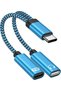 محول USB C 2 في 1 لسماعات الرأس والشحن لأجهزة أندرويد مع دونجل Aux - 4
