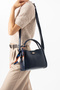 Women's Stylish Crossbody Hand and Shoulder Bag with Scarf Detail and 4 Compartments - 2