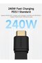 كابل USB 4 قصير مسطح، كابل USB-C على شكل حرف U للشحن السريع بقوة 240 واط، نقل بيانات بسرعة 80 جيجابت في الثانية، فيديو بدقة 8K عند 60 هرتز - 5