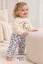 Baby Girl Set with Rabbit Print and Strawberry Pattern Pants, 2-Piece Seasonal Set for 6 9 12 18 24 Months - 3