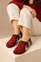 3 Pairs of Women's Ethnic Patterned Knitted Bootie Socks - 100% Wool Winter Bootie Home Socks - 2