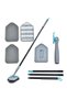 Floor Scrub Brush, 3-In-1 Tile Tub Floor Scrubber with Adjustable Long Handle Shower Cleaner Brush and 3 Detachable Replacement Brush Heads for Cleaning Bathroom Kitchen Walls Tub Tile