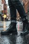 Black Winter Boots New Season Quality Lace-Up Comfortable - 2