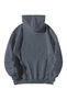 Anthracite Unisex Oversized Hoodie - Racing Printed Kangaroo Pocket Hooded Streetwear Sweatshirt - 2