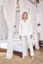 Long Sleeve Button Front Shirt Collar Pajama Set