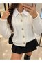 Women's Self-Polo Collar Long Sleeve Knitwear Cardigan