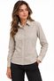 Women's Beige Long Sleeve Basic Shirt - 2