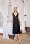 Low-Cut Lace Satin Nightgown with Chest and Back Cutouts - 2