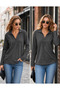 Women's asymmetric patterned v-neck soft blouse