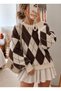 Baklava Patterned Soft Textured Casual Sweater - 2