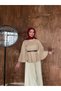 Stamped Fabric Belted Poncho - 6