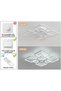 Modern LED Ceiling Light, 100W Dimmable Flush Mount with Remote - 6