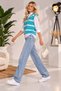 Women's Cotton Striped Sweater - 2