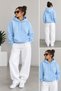 Unisex Basic Tracksuit Set Hooded Vibrant Color Premium Sportswear Combination and Casual Wear 3 Thread Thick Fabric Sweatshirt&Baggy Bottom - 4