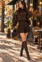Turtleneck Sweater and Pleated Skirt Set
