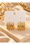 Multi-View Stone and Plain Mini 316L Stainless Steel Earrings - 5