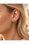 Multi-View Stone and Plain Mini 316L Stainless Steel Earrings - 3