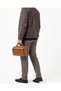 Genuine Leather Tan Men's Handbag and Shaving Bag (Three Features in One Bag)