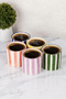 5 Pieces Elly Colorful Striped Handmade Ceramic Mug Coffee Cup Set Mug Set - 2