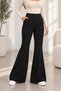 Women's Loose Fit Spanish-Style Pants with Elastic Waist and Side Pockets