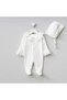 Elisa Baby Girl Lace Collar and Sleeve Detailed Booties Jumpsuit Hat 2-Piece Set - 2