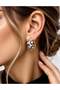 Raven Bold Leopard Stone Hoop Earrings