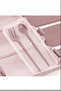 Layered Lunch Box - 3-Layer Leak-Proof Food Container (with Fork and Spoon) 1260 ml - 3