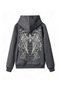 Mooda Unisex Printed Oversized 3-Thread Hooded Sweatshirt - 3