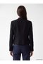 Black Judge Collar Women's Blazer Jacket - 4