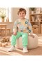 2-Piece Children's Set with Truck Patterned Pockets, Suitable for Boys' Kindergarten and Nursery, 100% Cotton. - 3