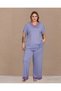 Short Sleeve Lace Detailed Plus Size Pajama Set