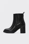 Genuine Leather 315Za58103 Black Women's Thick Heeled Boots - 2