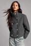 High Collar Olesa Women's Oversize Cashmere Coat Jacket