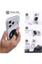 حلقة حامل هاتف Phone Holder Ring مغناطيسي سيليكون إصبع ذهبي وردي - 4
