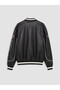 Esvab • Modern & Distinctive Relax Fit College Roba Collar Men's Leather Look Jacket - 8