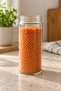 Set of 6 500 Cc Long Glass Food Jars, Sauce Jam Dry Food Jar with Metal Lid - 6